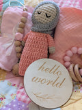 Crochet Muslim Doll New born baby gift set available in Boy and Girl