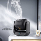Electric Bakhoor luxury Rotational Incense Burner - Black Incense burner Rechargeable