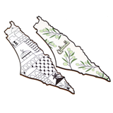 Wooden Palestine Map wall art kefiyyeh Masjid Aqsa Olive Decor Culture