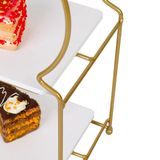 Gold 2 tier Afternoon tea stand (Arabian Inspired)- Golden Souq Collection