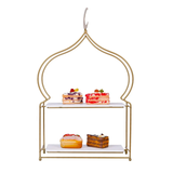 Gold 2 tier Afternoon tea stand (Arabian Inspired)- Golden Souq Collection