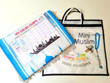 Blue Mini Muslim Children's Prayer Mat Set - Clearance