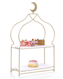 Gold 2 tier Afternoon tea stand (Arabian Inspired)- Golden Souq Collection