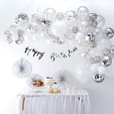 Silver Balloon Arch Kit