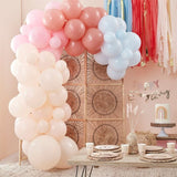 PEACH,PINK AND BLUE BALLOON ARCH KIT