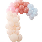 PEACH,PINK AND BLUE BALLOON ARCH KIT