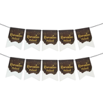 Ramadan Mubarak Black and Gold Bunting Banner