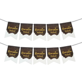 Ramadan Mubarak Black and Gold Bunting Banner