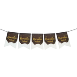 Ramadan Mubarak Black and Gold Bunting Banner