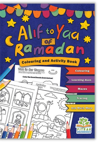 Alif to Yaa of Ramadan colouring and activity book