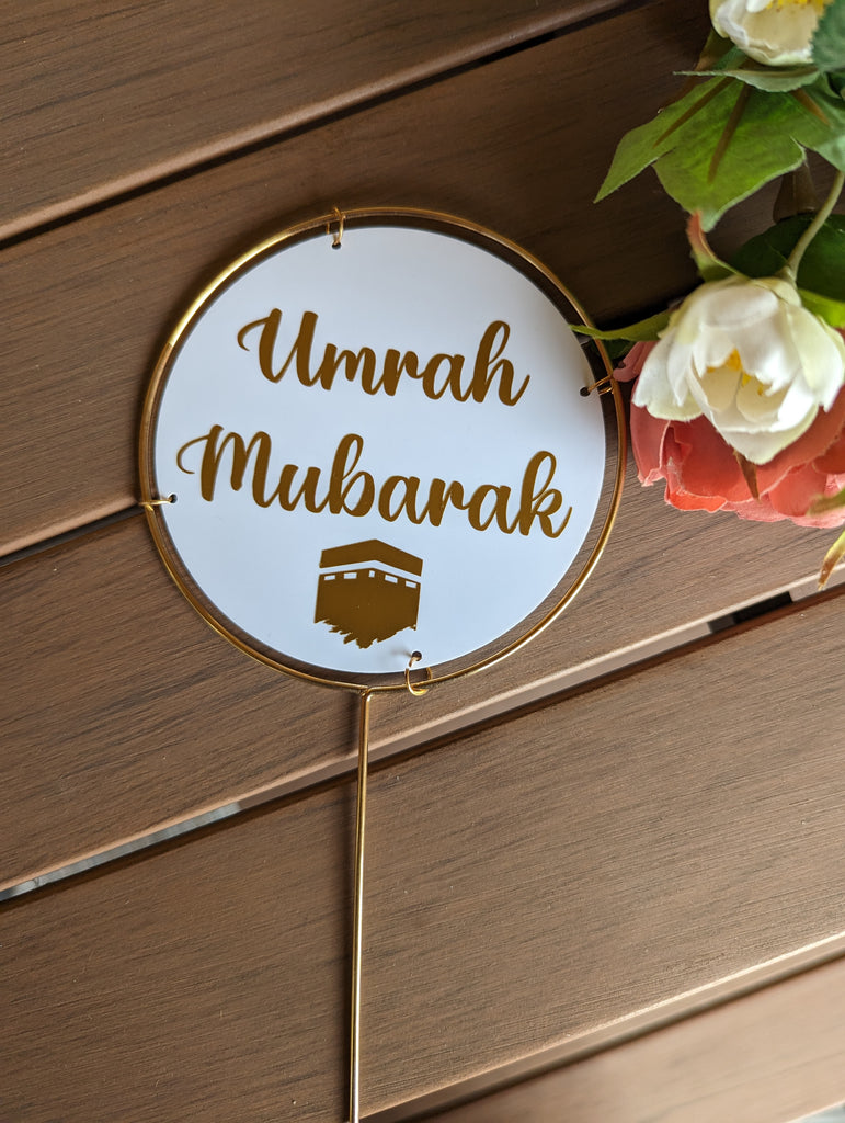Umrah Mubarak Cake topper – Silverlight Gifts & Decor