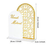 Umrah Mubarak decorative table sign White and Gold (personalisation option Available)