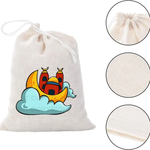 Pack of 3 Masjid design Drawstring Cotton gift Favour treat bags (Small)