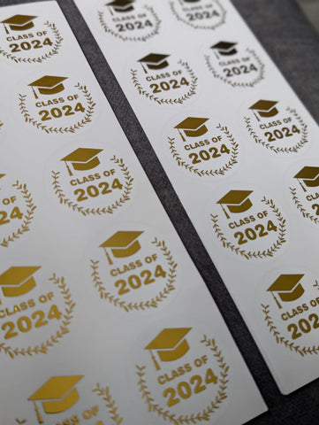 10 x graduation Stickers class of 2024