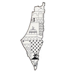 Wooden Palestine Map wall art kefiyyeh Masjid Aqsa Olive Decor Culture
