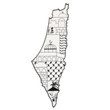 Wooden Palestine Map wall art kefiyyeh Masjid Aqsa Olive Decor Culture