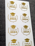 10 x graduation Stickers class of 2024