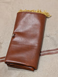 New and Improved (Now Longer)-  Elite Brown Foldable premium Portable Prayer Mat Set Leather Backed