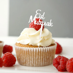 Eid Mubarak Acrylic Cupcake Toppers (available in rose gold and silver)