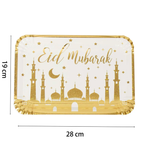 Pack of 5 Disposable Gold Eid Party Platter trays