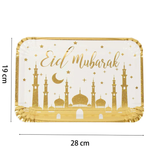 Pack of 5 Disposable Gold Eid Party Platter trays