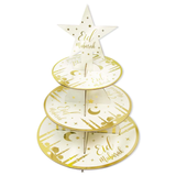 Gold Foiled 3 Tier Eid Mubarak cupcake and treat stand