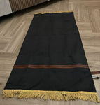 New and Improved (Now Longer)- Andalucia Black Royale Foldable premium Portable Prayer Mat Set Leather Backed