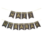 Hajj Mubarak card Pennant shaped Bunting Banner