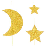 Ramadan/Eid moon and Stars gold hanging Garland