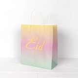 Pack of 12 Ombre Eid Mubarak Paper Gift Bag medium Size