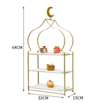 Gold 3 tier Afternoon tea stand (Arabian Inspired)- Golden Souq Collection