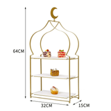 Gold 3 tier Afternoon tea stand (Arabian Inspired)- Golden Souq Collection Slighty imperfect