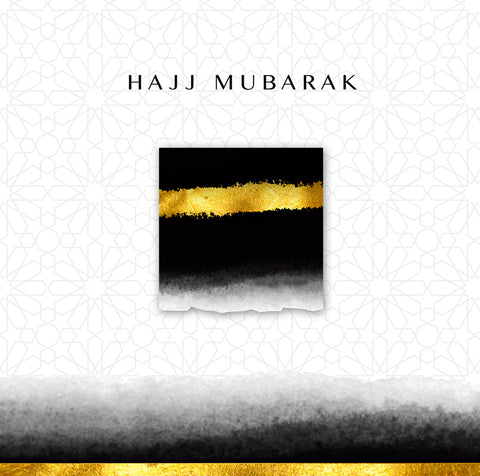 Hajj Mubarak - Black and Gold Card