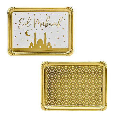 Pack of 2 Disposable Gold Eid Party Platters