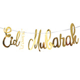 Gold Eid Mubarak Garland Banner