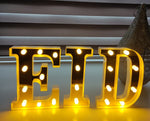 Eid LED letter sign - Gold Mirrored 22cm EID letters