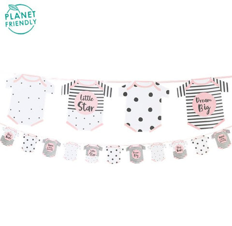 Baby Born To Be Loved Pink Garland bunting banner - 3.5m