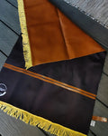 Andalucia Black Royale Foldable premium Portable Prayer Mat Set Leather Backed