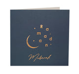Ramadan (Ramadhan) Mubarak Navy Blue Gold Foiled Greeting Card