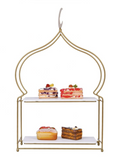 Gold 2 tier Afternoon tea stand (Arabian Inspired)- Golden Souq Collection