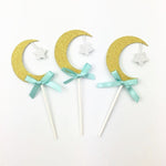 Moon & Star Cupcake Toppers (available in Pink and Blue)