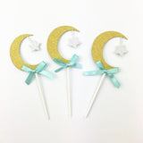 Moon & Star Cupcake Toppers (available in Pink and Blue)