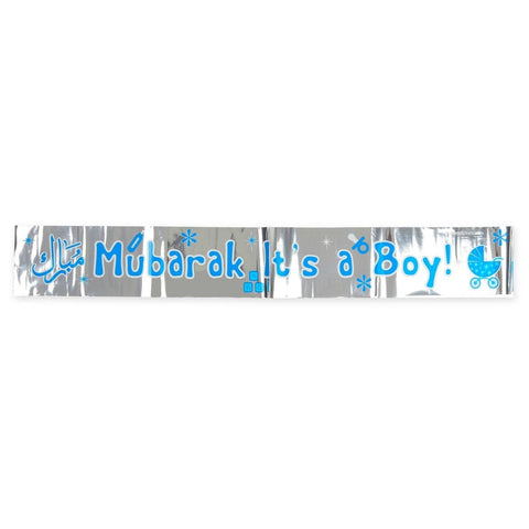 Mubarak it's a boy / Girl Foil Banner
